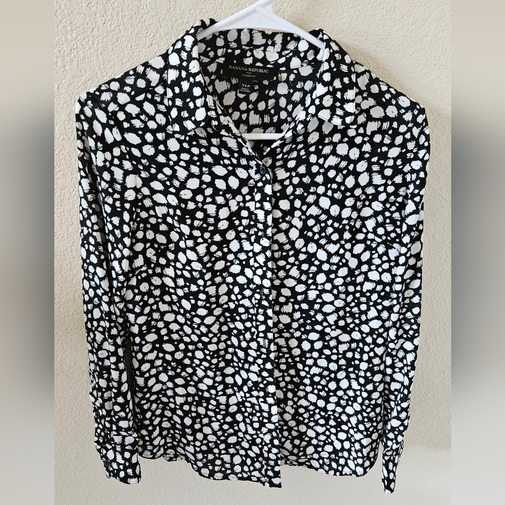 Black and White Blouse